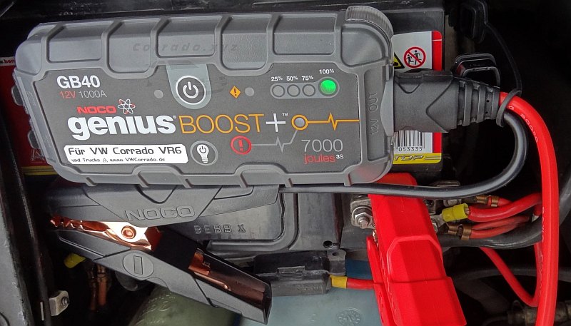 Noco-Booster als Starthilfe